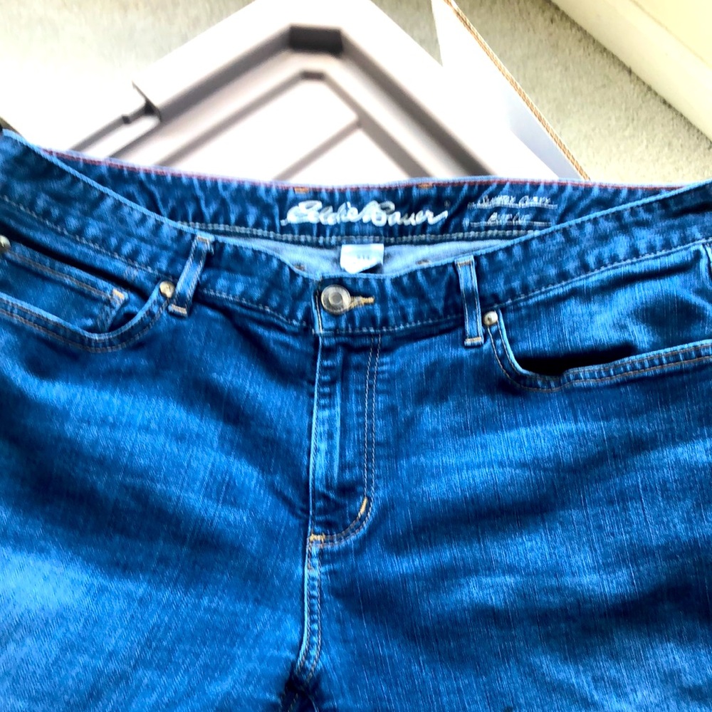 Eddie Bauer slightly curvy, boot cut jeans, 14